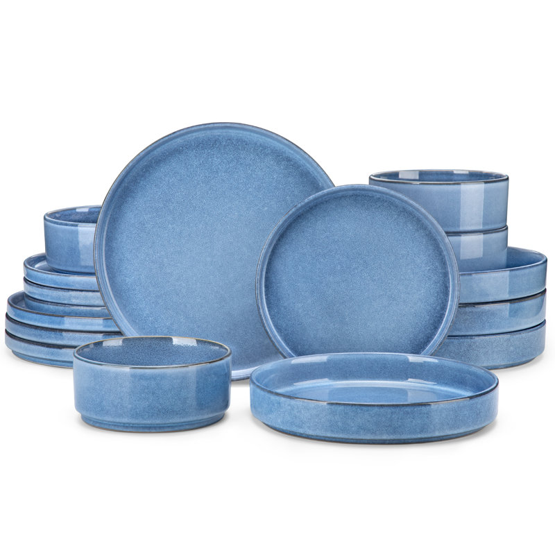 Porcelain China Dinnerware - Service for 4, Blue