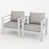 White Frame/Dark Gray Cushion