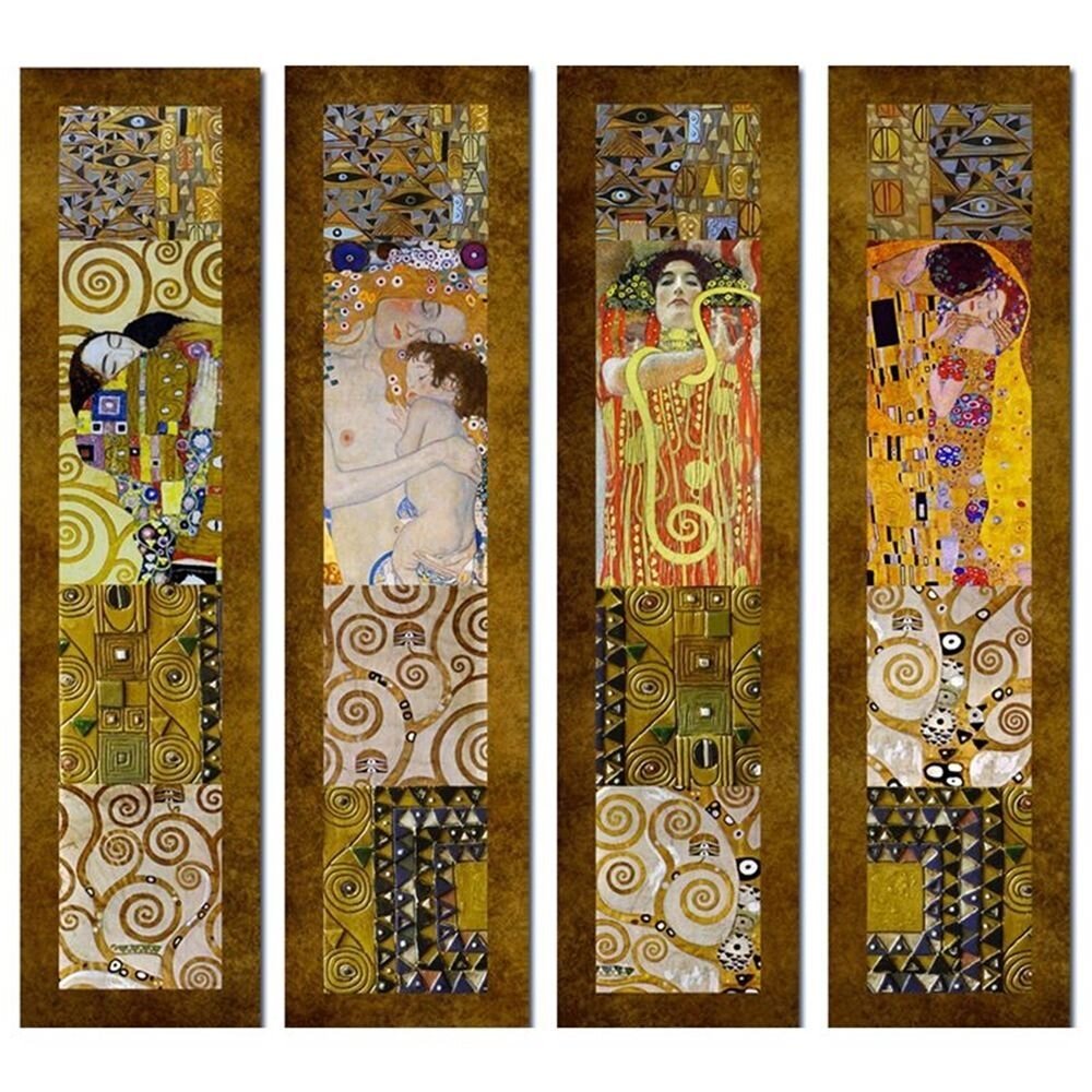 4-tlg. Leinwandbilder-Set Komposition 1 von Gustav Klimt