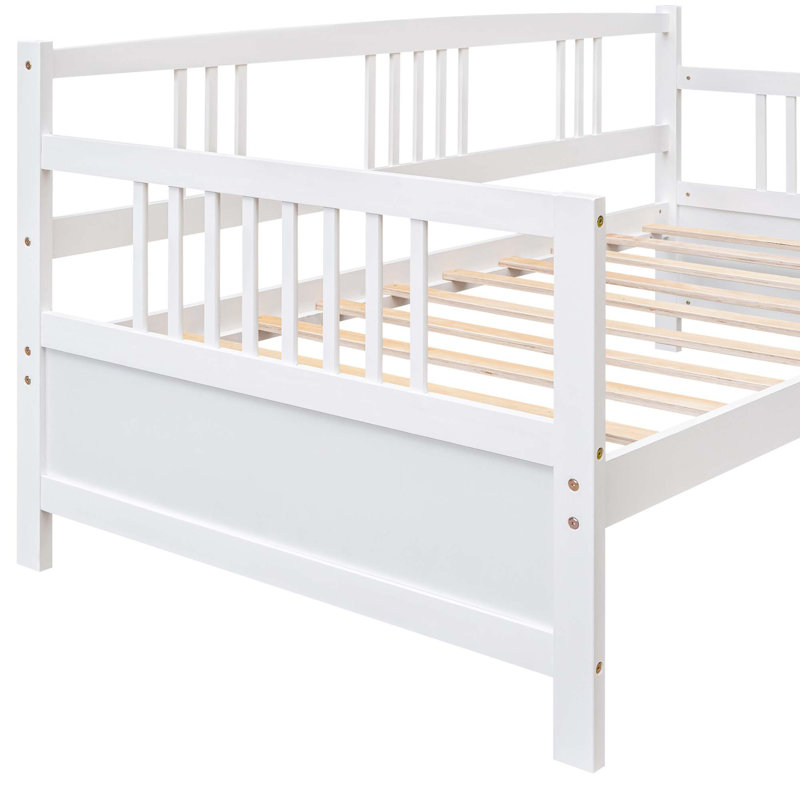Lit de jour moderne en bois massif, Blanc
