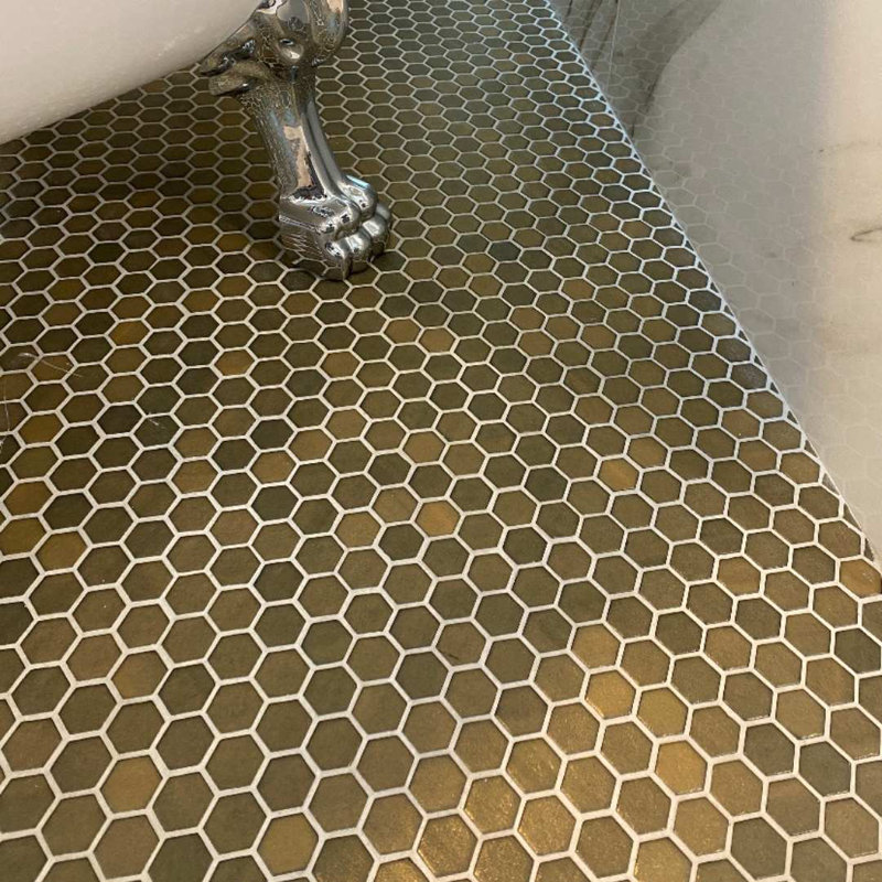 Eterna 1" x 1" Recycled Glass Shiny Mosaic Tile