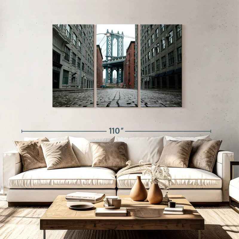 Sireci Cobbled Brooklyn Street NY, 48" H x 74" W
