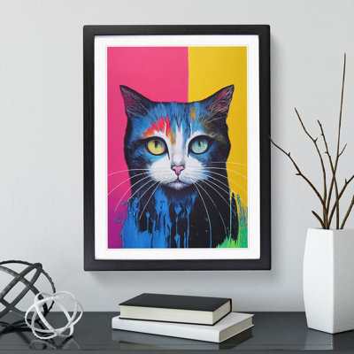 Cat Dripping No.2 - Single Picture Frame Print