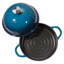 Cocotte en fonte émaillée, 5 litres, idéale pour la cuisson du pain au levain, compatible avec les fours à induction jusqu'à 260 °C, robuste et dotée d'un couvercle et de deux poignées, conçue pour la cuisson et le rôtissage.