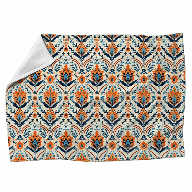 Machine Printed Throw Blanket, 51" W x 60" L