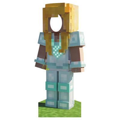 SS11236 Gold Mine Pixel Crafting Girl 2 Video Game Stand In Cardboard Cutout Standee Standup