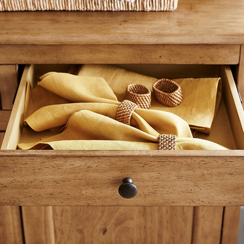 Ash Wood Frame Sideboard Cabinet with Storage