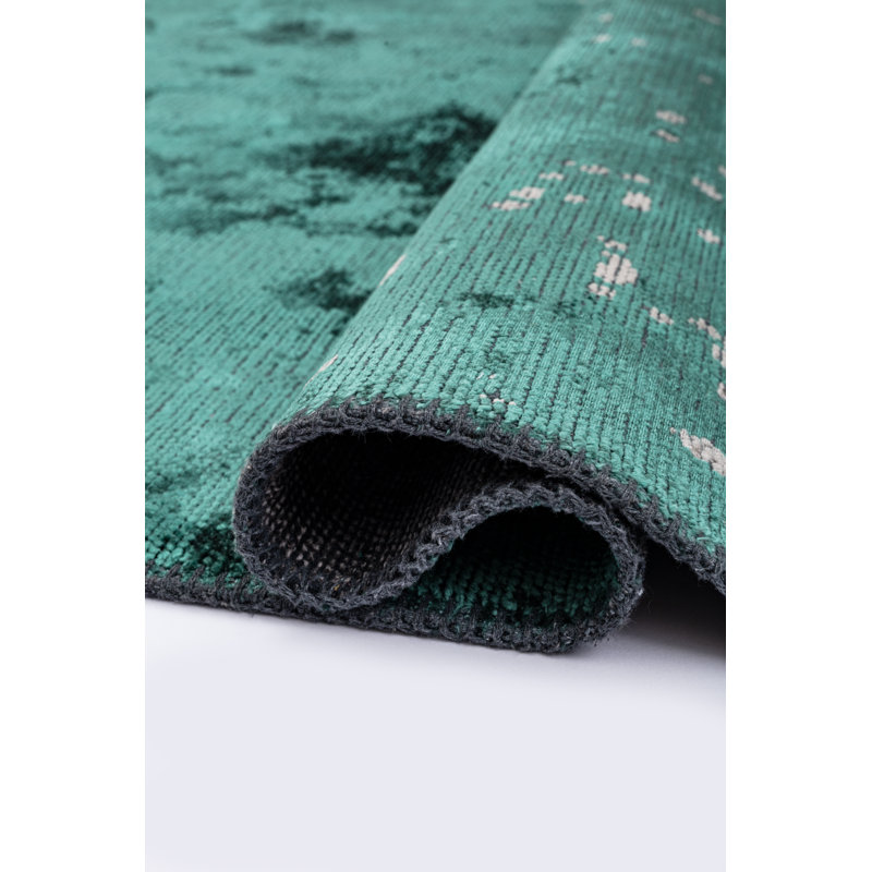 Rapture Green/Gray Abstract Luxury Area Rug, Rectangle 7'10" x 11'2"