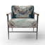 Fauteuil décoratif géométrique abstrait en velours Brickner-1174303404