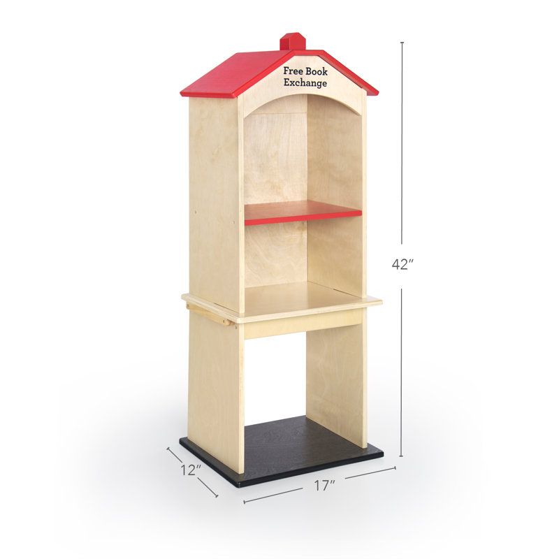 Birch 42" Tall Kids' Book Stand with 3 Shelves