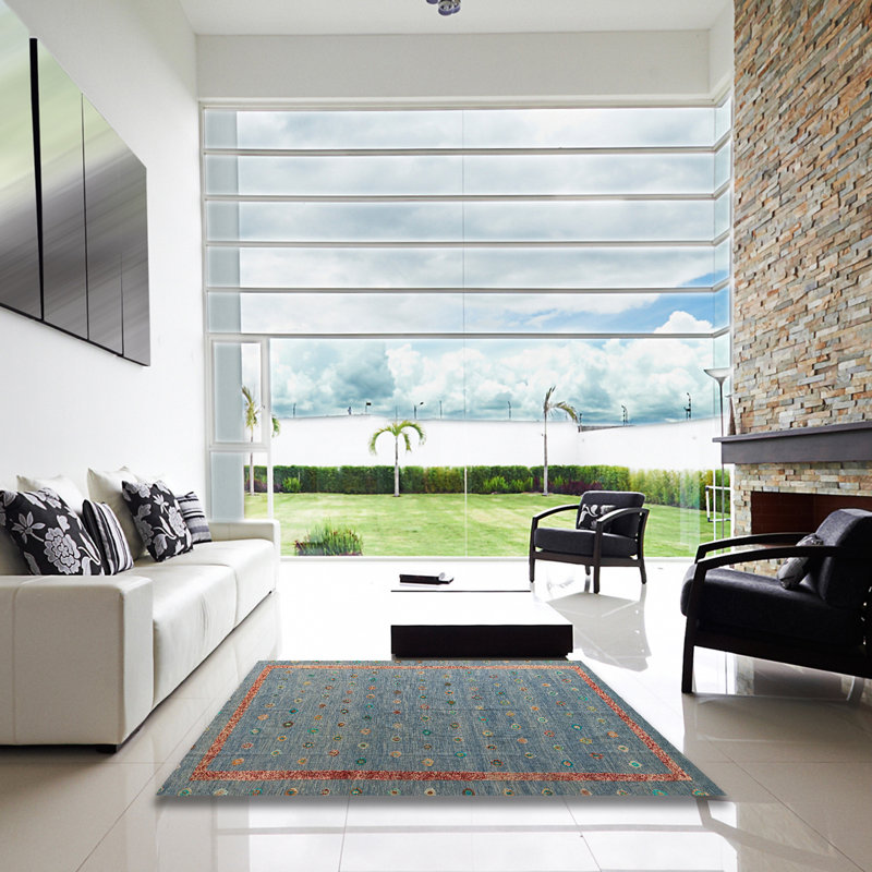 Tapis abstrait moderne 4591, Carré 6 pi