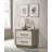 2-Drawer Nightstand Bedside Table Grey Oak