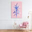 Toile de bambou rose avec feuilles, design par Martina Pavlova-1417382879