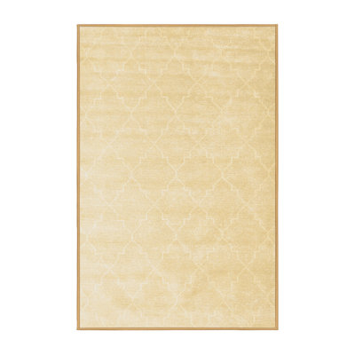 Tapis brun contemporain lavable à la machine 2581