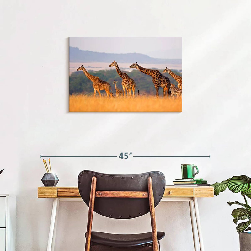 Crowle Giraffe Family Travel, H 20 po x l 30 po