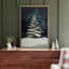 Moody, vert foncé, sapin de Noël, paysage d'hiver, décor de vacances, impression sur toile encadrée-107118546-107118542