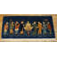 Tapis bleu antique en laine noué à la main petit motif rectangulaire chinois des années 1920