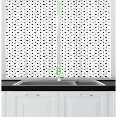 Geometric Tailored Kitchen Curtain