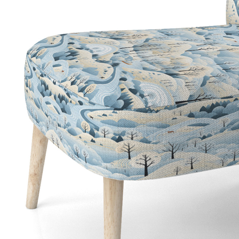 Scandinavian Winter Landscape - Chaise d'appoint rembourrée Cottage