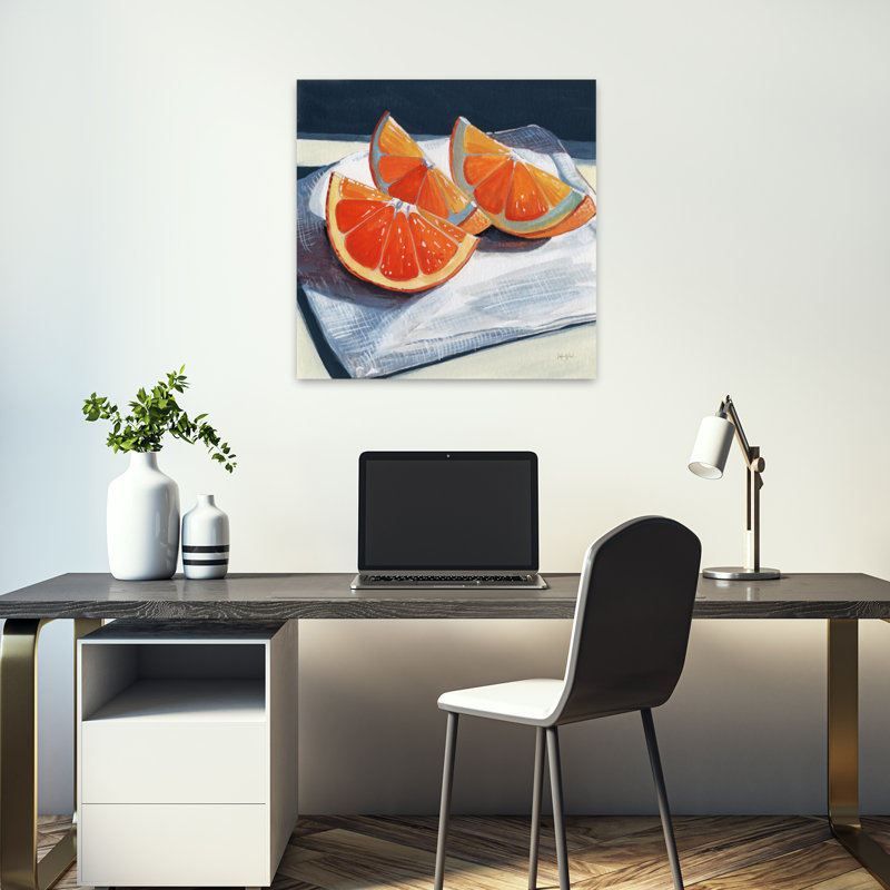 Oranges Catching The Light Contemporary Art, 18" H x 18" W