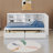 Wooden Daybed With 2 Drawers, Daybed With Storage Shelf And USB Charging Ports-356727761-356727760
