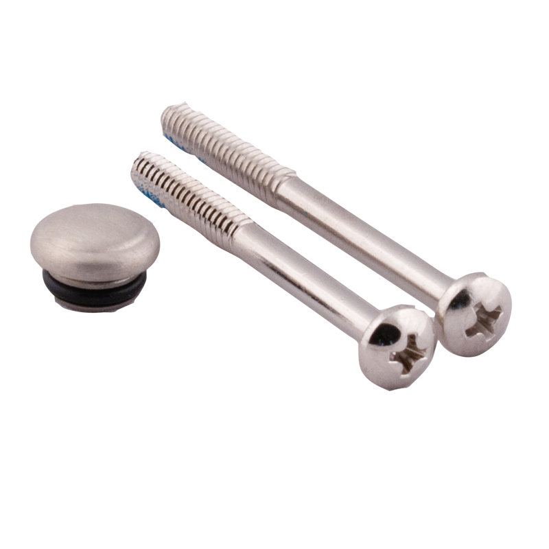 Kingsley Handle Cap and Screw, Brushed Nickel