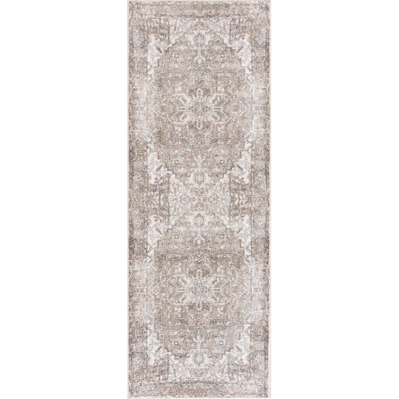 Tapis oriental lavable à la machine Herae, Tapis de couloir 2 pi 7 po x 10 pi