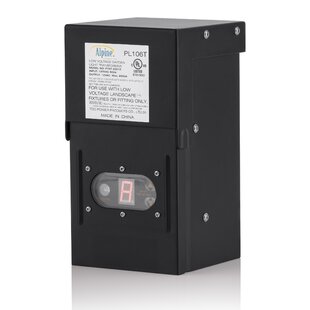 300W Outdoor Low Voltage Transformer with Timer and Photo Sensor, 120V AC  to 12V/15V AC Power Supply, Suitable for 12-15V Exterior Garden Landscape  Lighting with ETL Listed. 