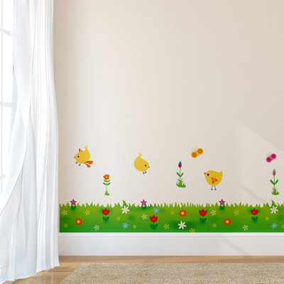 Little Chick Grass Kids Wall Sticker