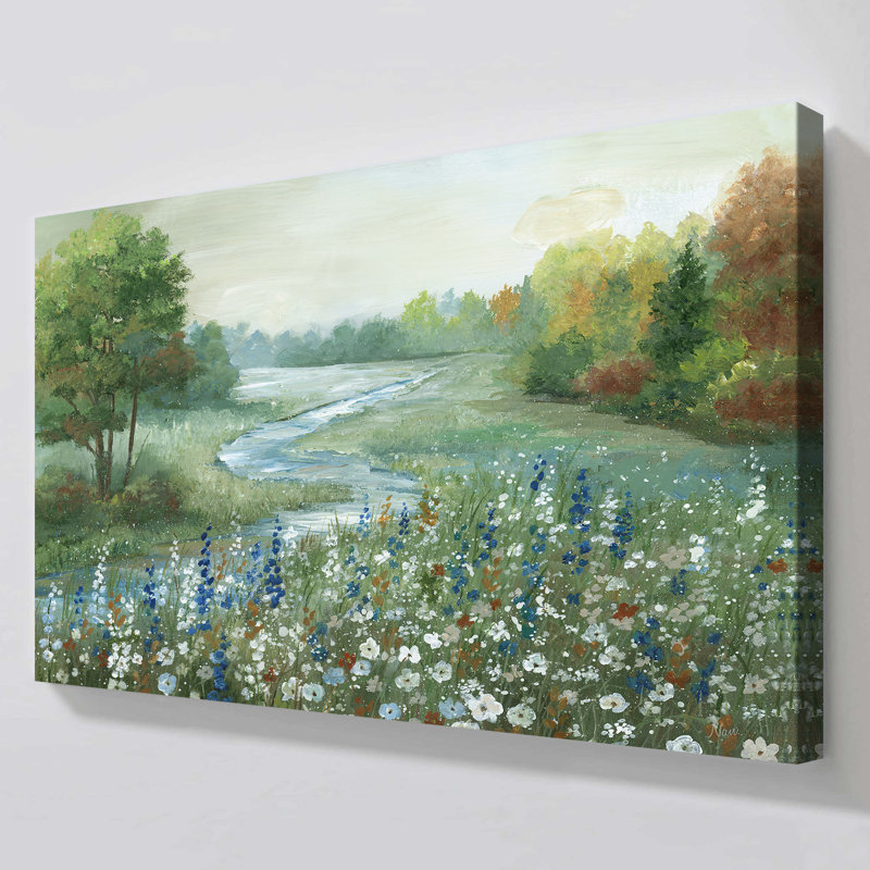 "Méandre" par Nan, reproduction sur toile, H 28 po x l 48 po x P 1,5 po