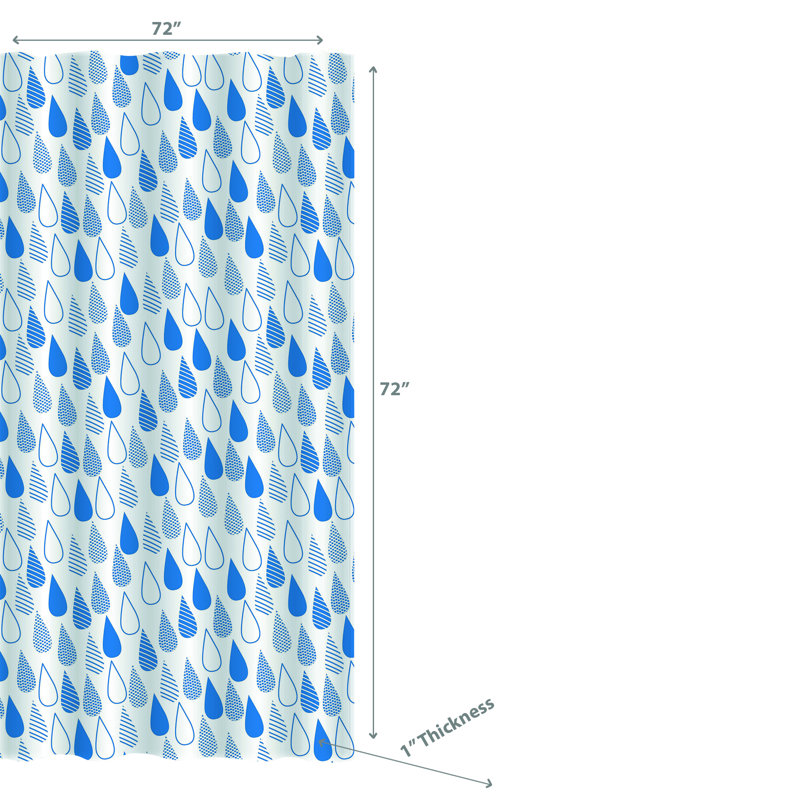 Auriah Abstract Shower Curtain with Hooks Included
