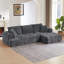 Canapé modulaire surdimensionné en forme de L surdimensionné, design minimaliste, canapé-lit confortable pour les salons, les appartements et les espaces de réception, aucun assemblage requis-204491661-204491659