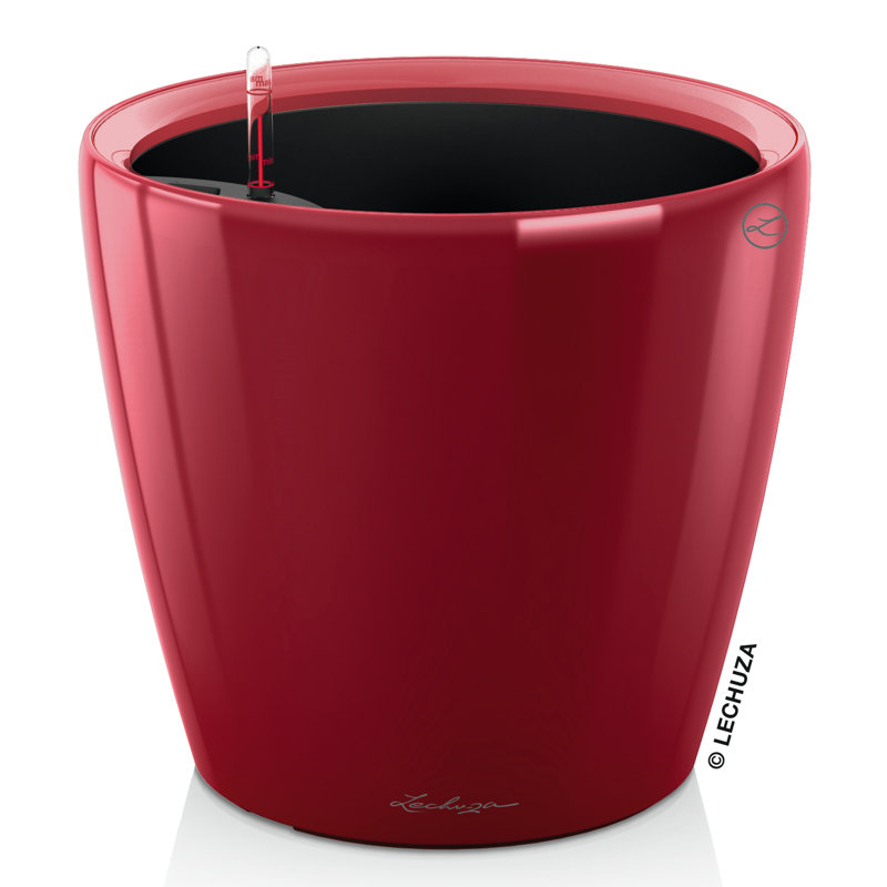 Classico Pot Planter, 26cm H x 28cm W x 28cm D, Scarlet Red
