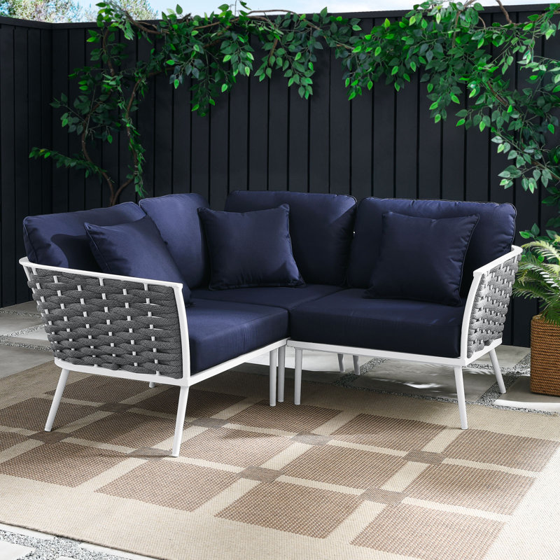 Petit canapé modulaire d'extérieur Modway Stance, Marine