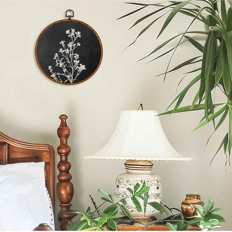 Boho, art mural rond floral
