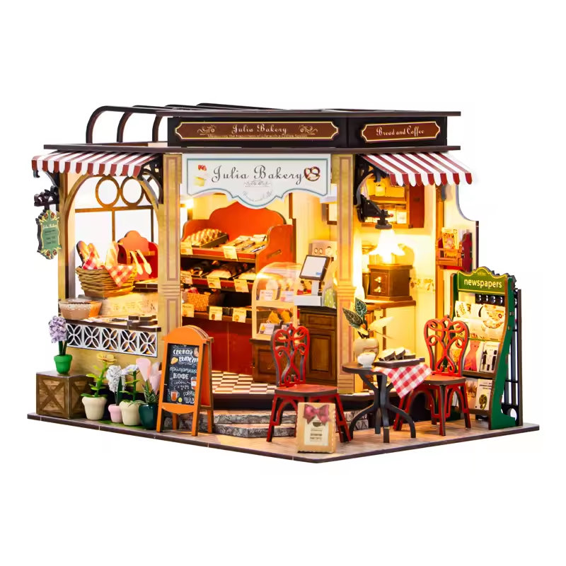 Ensemble de maison de poupée Julia Bakery - Miniature Wizardi