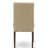 5 Piece Dining Room Furniture Set Includes a Rectangle Dining Table with Pedestal and 4 Brown Linen Fabric Parsons Chairs, 42x72 Inch, Cappuccino-1219134676-1219134678