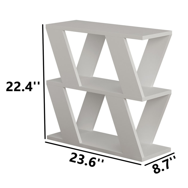 Cedro Modern White Side Table, 23.6 x 22.4 x 15.7 inches | 100% Melamine Coated Particle Board, Thickness: 0.7 inches | Sleek Design with 10.2-inch Shelf Height | Perfect for Living Room, Bedroom, or Office | Stylish & Functional Furniture Solution