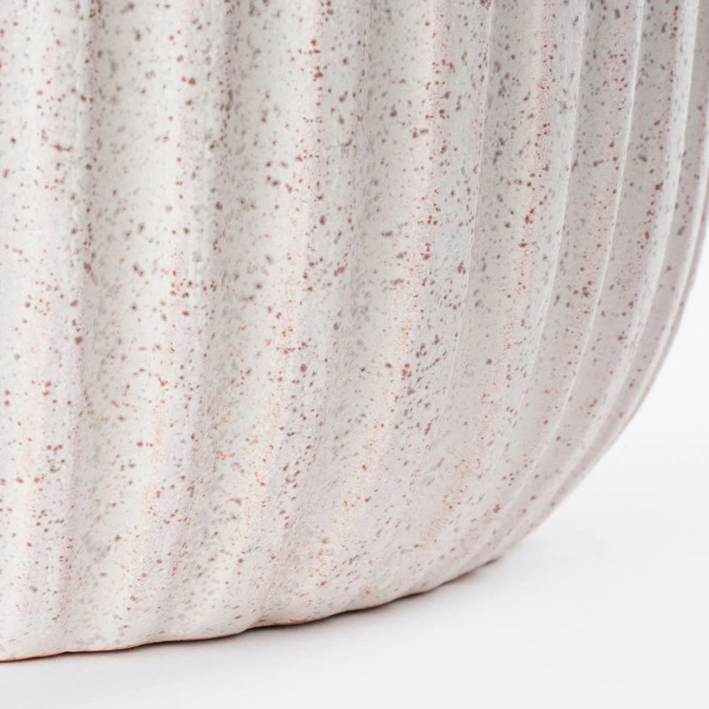 Dante Ceramic Pot Planter, White, 22cm H x 24cm W x 24cm D