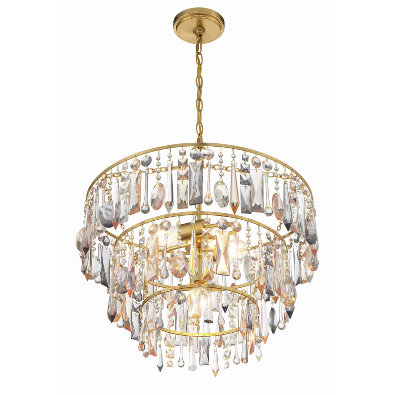 Lombard - Light Antique Gold Empire Pendant, 3