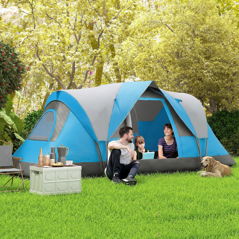 5 Person Tent, Light Blue/Light Grey