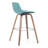Randolph Upholstered Bentwood Mid-Century Modern Bar & Counter Stool with Chrome Footrest-88841770
