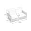 Canapé-lit 62,20 po en similicuir convertible blanc cassé-129677697