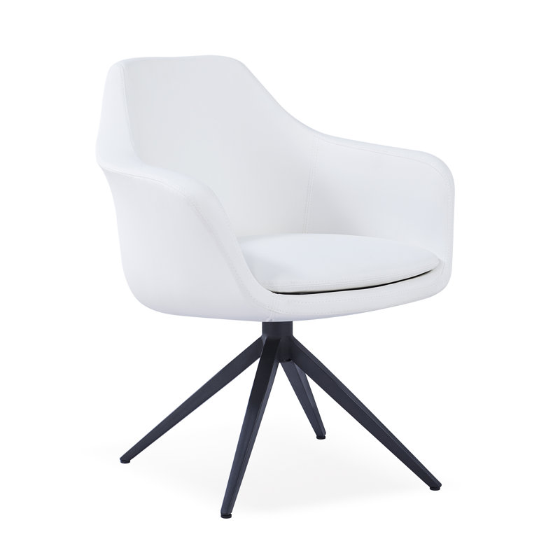 Chaise de réception Albarado, Noir, Blanc