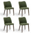 Chaise rembourrée en bois massif 18 po H