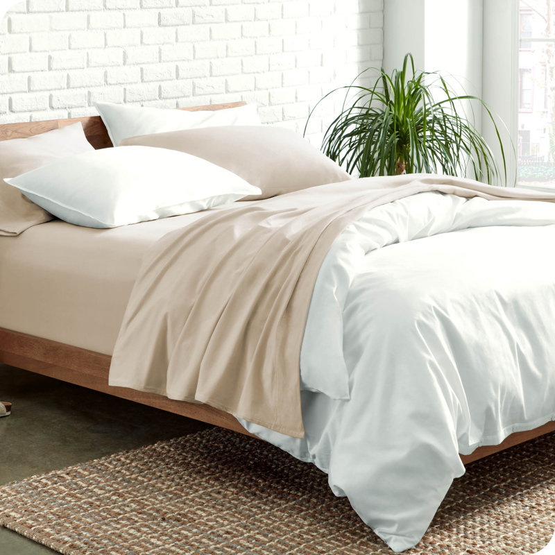 Queen Sand Organic Cotton Jersey Sheet Set