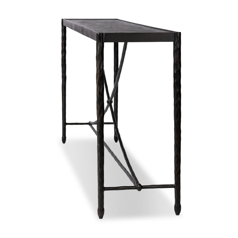 Jade Console Table-Hammered Bronze