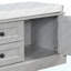 Banc de rangement avec 2 tiroirs et 2 armoires, banc à chaussures avec coussin amovible pour le salon, vestibule (gris délavé)-384697073