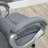 Gray High Back Home Office Chair Executive Computer Chair, With Adjustable Height, Upholstered Thick Padding Headrest And Armrest