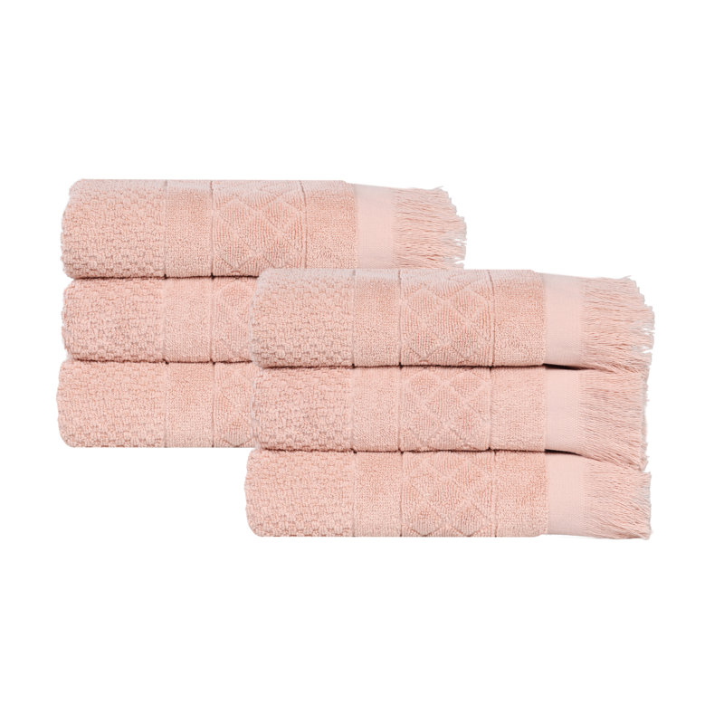 Serviette de bain Rolla, Rose, Ensemble de 3 serviettes de bain